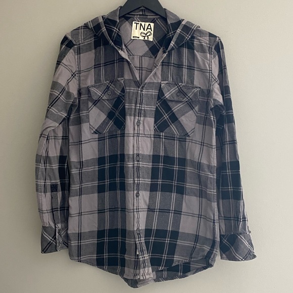 TNA Flannel Hooded Top - Picture 1 of 10
